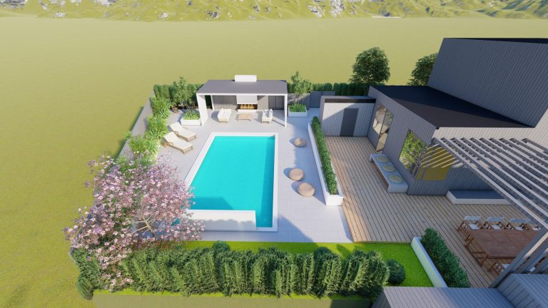 Trädgårdsarkitekt i Göteborg - Natalia Lindberg trädgårdsdesign - pergola pool