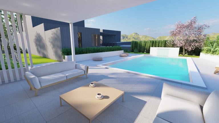 Trädgårdsarkitekt i Göteborg - Natalia Lindberg trädgårdsdesign - pergola pool