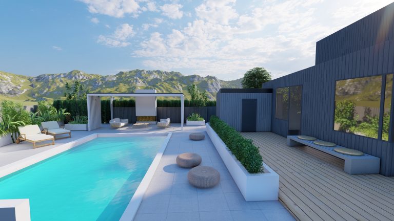 Trädgårdsarkitekt i Göteborg - Natalia Lindberg trädgårdsdesign - pergola pool