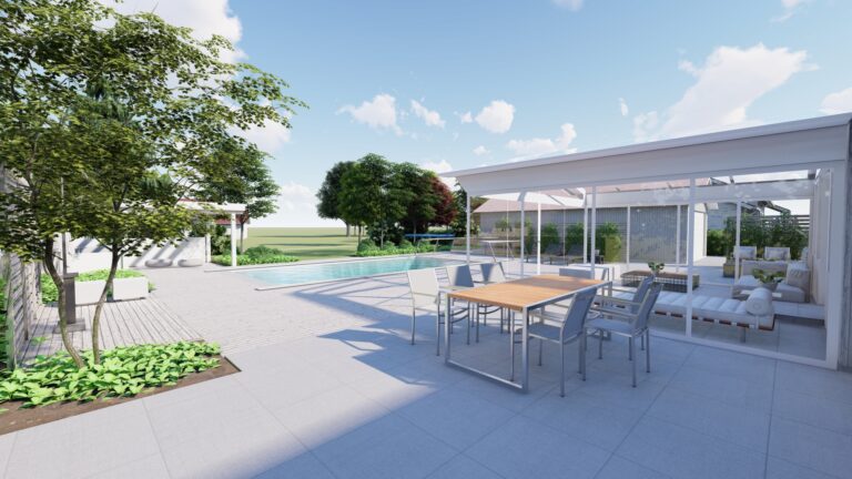 Natalia Lindberg Trädgårdsdesign - trädgård med pool matplats