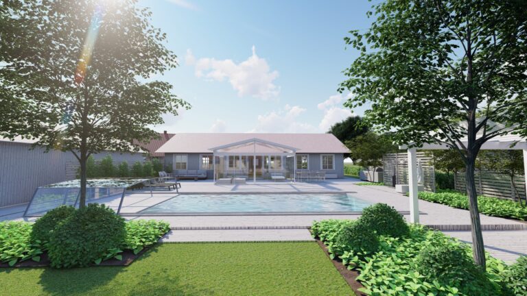 Natalia Lindberg Trädgårdsdesign - trädgård med pool poolen pooltak